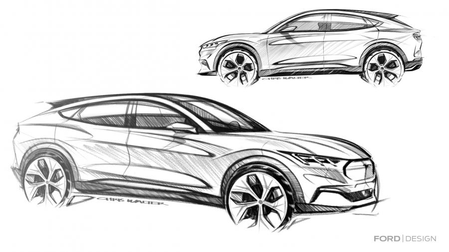 Эскиз Ford Mustang Mach-E X 2020 года  (EU) (фото 37 из 67)
